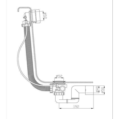 Xenz Luxe vidage baignoire et remplissage chrome