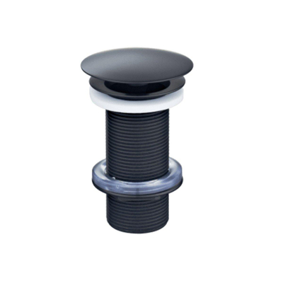 Royal plaza Merlot wastafelplug 1 1/4" niet afsluitbaar lange schacht zwart