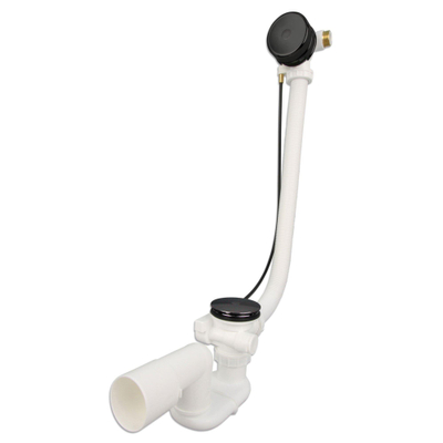 Xenz Luxe combinaison de vidage/remplissage de baignoire noir mat