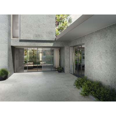 Baldocer Ceramica Nover carrelage mural et de sol - 60x120cm - 9.5mm - Rectangulaire - rectifié - Terrazzo - Gris Mat