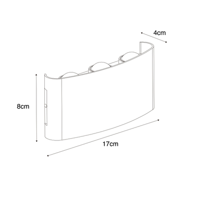 QAZQA Silly Applique murale - 6 lampes - 17cm - IP54 - Noir