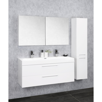 Differnz somero armoire de toilette fsc 100 cm blanc brillant