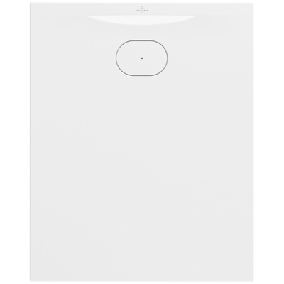 Villeroy & Boch Ecora douchebak - 100x80x3.5cm - afvoer korte zijde - white alpine (wit)