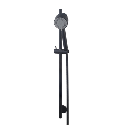 Wiesbaden Unimatch Cadans glijstangset compleet - met handdouche - 3 standen - diameter 8cm - mat zwart