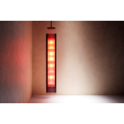 Sunshower Deluxe Black - 32x187x16cm - UV et infrarouge - encastré - corps entier - 2000 watts - aluminium noir