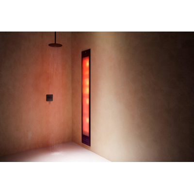 Sunshower Deluxe Black - 32x187x16cm - UV et infrarouge - encastré - corps entier - 2000 watts - aluminium noir