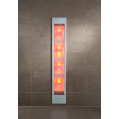 Sunshower Deluxe White - 32x187x16cm - UV et infrarouge - encastré - corps entier - 2000 watt - aluminium blanc