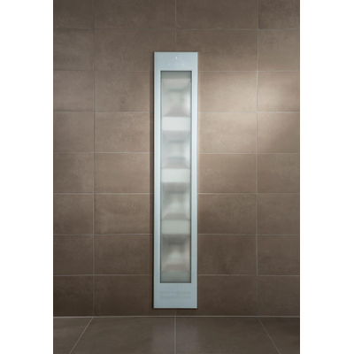 Sunshower Deluxe White - 32x187x16cm - UV et infrarouge - encastré - corps entier - 2000 watt - aluminium blanc