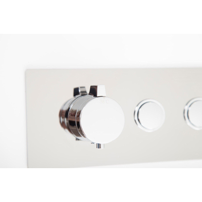 Brauer Inbouwthermostaat met stopkraan en push-button chroom OUTLET