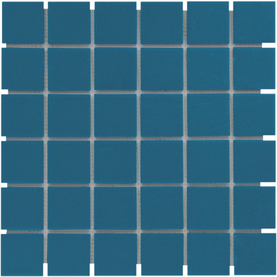 The Mosaic Factory London carrelage mosaïque 4,8x4,8x0,6cm pour sol intérieur et extérieur carré en porcelaine bleue mat avec antidérapant
