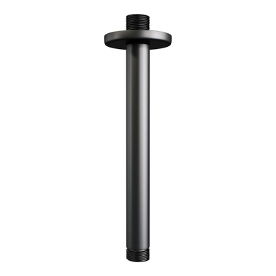 Brauer Black Edition Regendoucheset inbouw - hoofddouche 30cm - plafondarm 20cm - 3 gladde knoppen - handdouche rond 3 standen - mat zwart
