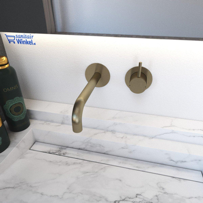 Hotbath Cobber Wastafelkraan inbouw - 18 cm uitloop - geborsteld nikkel OUTLETSTORE