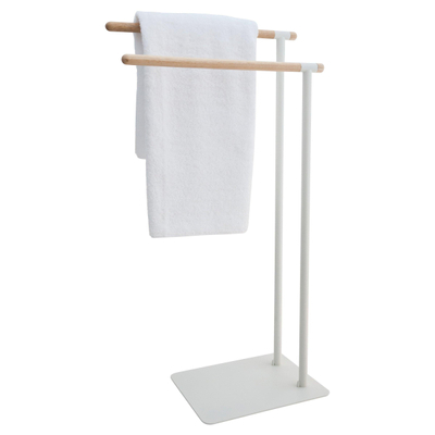 Sealskin Brix Handdoekrek Metaal/Hout Wit TWEEDEKANS