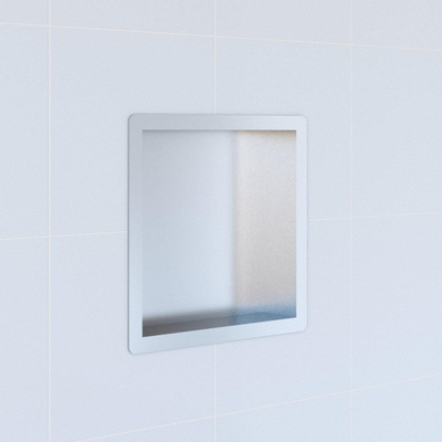 Saniclass Hide Niche de salle de bains 30x30x10cm inox avec cadre à encastrer Inox