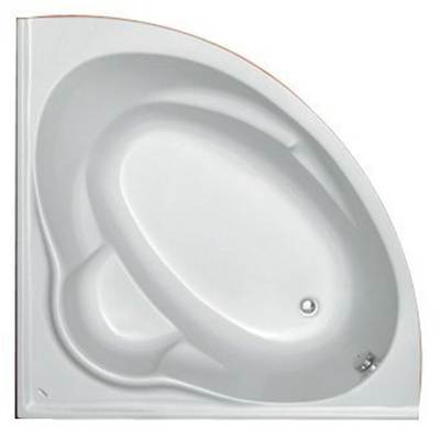Plieger Kreta baignoire d’angle 135x135cm quart de cercle 43cm de profondeur avec pieds blanc