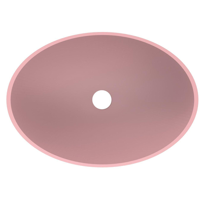 Arcqua Prince Vasque à poser - 49x34cm - ovale - marbre coulé - mat rose