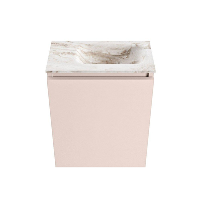 MONDIAZ TURE-DLUX 40cm toiletmeubel Rosee. EDEN wastafel Frappe positie rechts. Zonder kraangat.