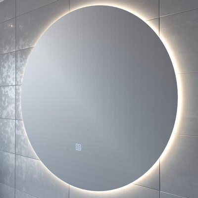 Adema Circle badkamerspiegel rond diameter 120cm met indirecte LED verlichting met spiegelverwarming en touch schakelaar TWEEDEKANS