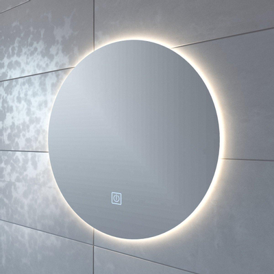 Adema Circle Miroir rond diamètre 60cm avec éclairage LED indirect et interrupteur tactile