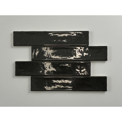 SAMPLE Terravito Dorelia carreau mural - 5x25cm - Anthracite brillant (anthracite)