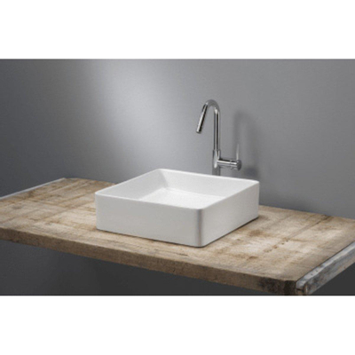 Royal Plaza Latona opzetwastafel vierkant 36x36x11cm zonder overloop wit