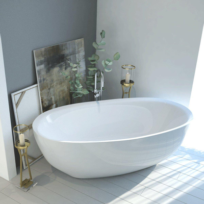 Zeza Aosta Vrijstaand Bad - 180x80x63cm - glans wit