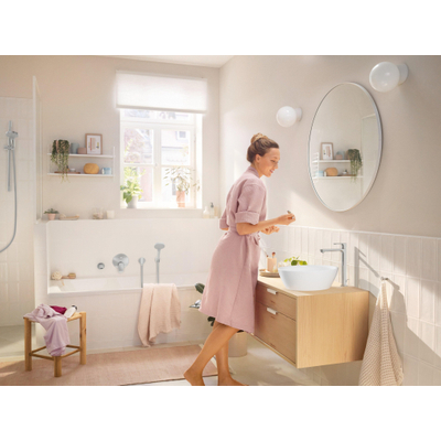 Hansgrohe Rebris S 1-gats highriser wastafelkraan 240 coolstart m. waste chroom