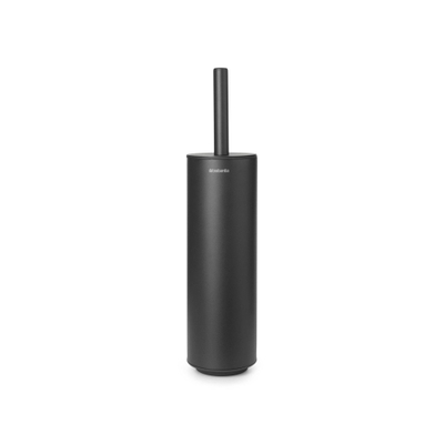 Brabantia MindSet Toiletborstelhouder - gesloten - rond - staand/wandmontage - mineral infinite grey