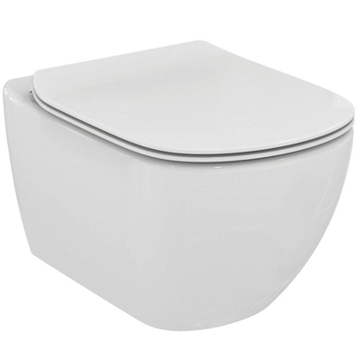 Ideal Standard Tesi hangtoilet – AquaBlade – diepte 53,5 cm – met softclose zitting – Silk White mat