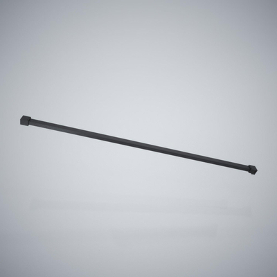 Wiesbaden Slim profielset met stabilisatiestang 120 cm mat zwart
