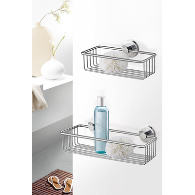 Zack SCALA Panier de douche - 24x14x9cm - acier inoxydable brillant