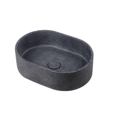 Ideavit Rock Waskom 40x28x12cm ovaal concrete beton Dark grey