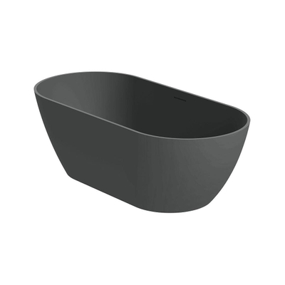 Riho Bilbao Baignoire îlot - 170x80cm - solid surface - Anthracite mat