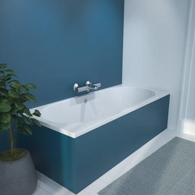 Xellanz Portus RD baignoire duo encastrable 190x90x49 cm acrylique blanc brillant