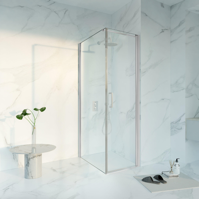 Fortifura Galeria Douchecabine - 60x90x200 - Profiel veiligheidsglas - antikalk - hoogglans chroom
