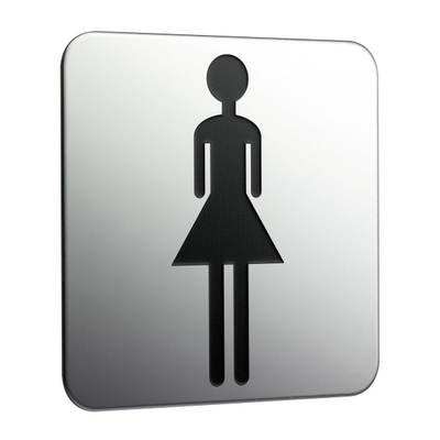 Emco System 2 deurplaat "dames" chroom