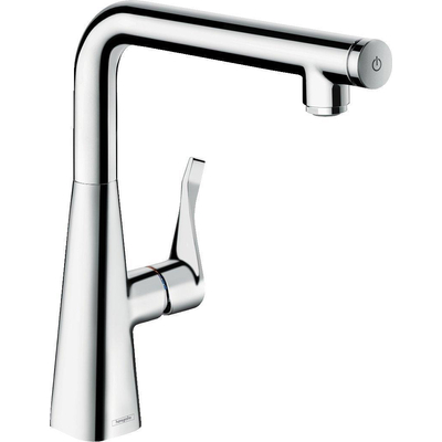 Hansgrohe Metris Select keukenkraan 260 met instelbaar draaibereik uitloop 110°,150° of 360° m. Select knop v. pauzefunctie Chroom