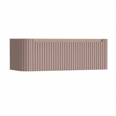 H&R Badmeubelen Juice Wastafelonderkast - 120x45x40cm - linkerhoek afgerond - 3D-front - 1 lade - geïntegreerde greep - strawberry