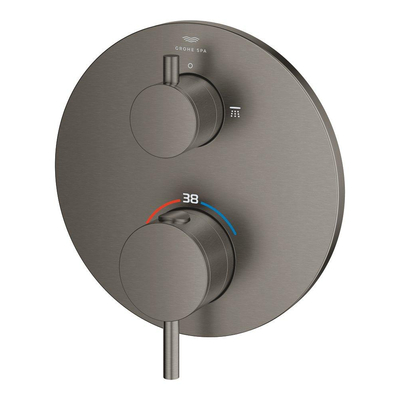 Grohe Atrio thermostatische afdekset m/omstel graphite geb.