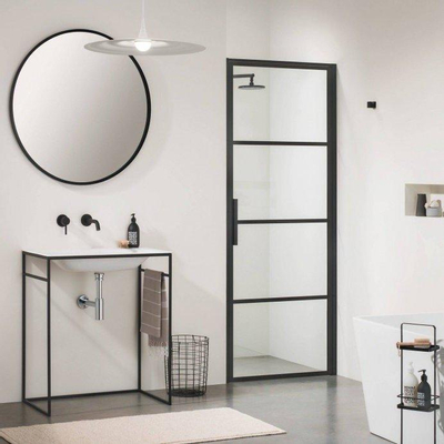 Sealskin Soho porte de douche à droite 90x210cm verre clair et noir