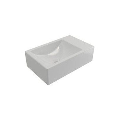 Plieger Houston lave-mains gauche sans trou de robinet 37x23cm blanc mat