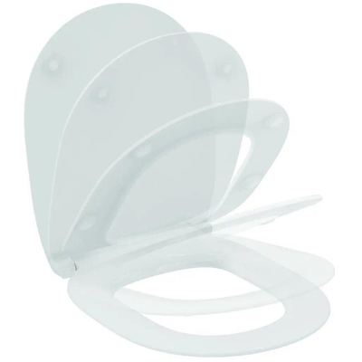 Ideal Standard Connect closetzitting met deksel met softclose dun wit