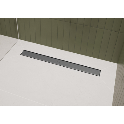 Hansgrohe RainDrain Go Douchegoot - 50cm - standaard/vlakke installatie - betegelbaar - brushed stainless steel