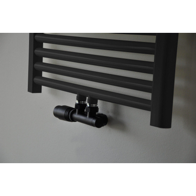 Riko set thermostatisch onderblok haaks-links mat zwart OUTLETSTORE