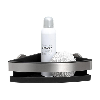 Tiger Noon Panier de douche - 22x22x8cm - modèle d'angle - inox brossé