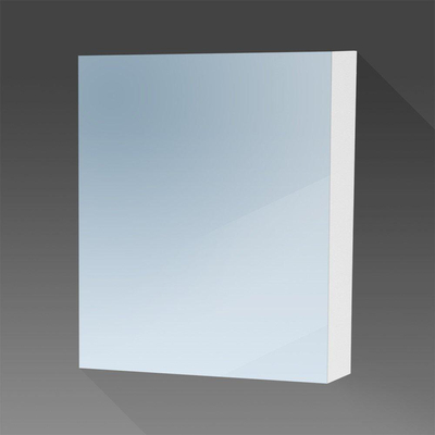 BRAUER Dual Spiegelkast - 60x70x15cm - 1 rechtsdraaiende spiegeldeur - MDF - mat wit
