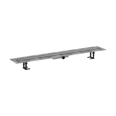Hansgrohe RainDrain Compact douchegoot - 120cm - vlakke inbouw - brushed stainless steel (rvs)