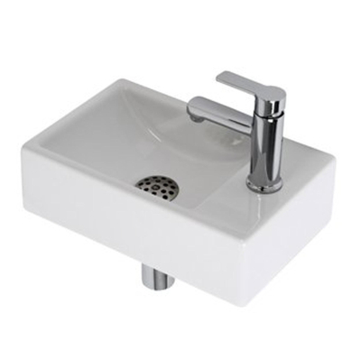 Plieger Houston pack lave-mains – 37 x 23 x 11 cm – céramique blanche – perçage à droite – robinet chromé