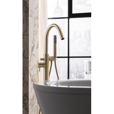 Crosswater MPRO Robinet de baignoire sur pied - avec douchette - laiton brossé