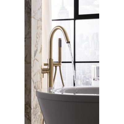 Crosswater MPRO Robinet de baignoire sur pied - avec douchette - laiton brossé